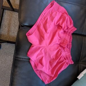 Lululemon Athletica Vibrant Pink Athletic Shorts